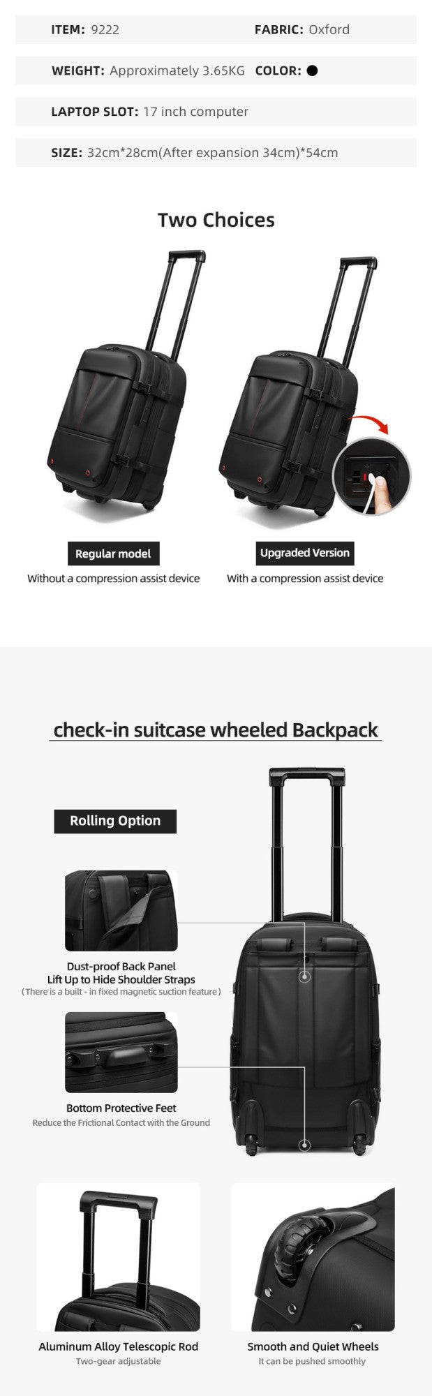 2025 Vacuum Compression Large Capacity Durable Luggage  Suitcase Wheels Women Men Cabin Carry-On Boarding Travel