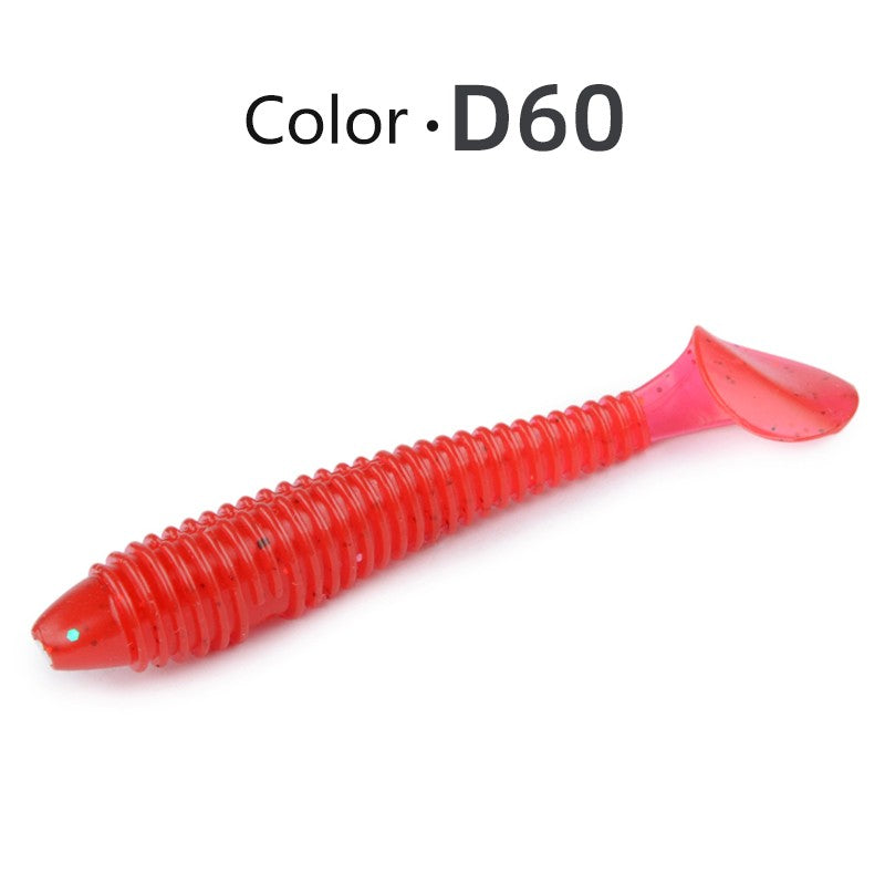 Iscas de Pesca MEREDITH Swing Impact FAT 75mm 85mm 180mm Iscas com Cauda de Remo Wobbler Isca Macia de Pesca para Baixo Isca de Silicone