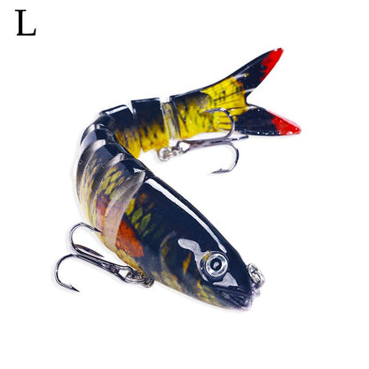 Iscas Artificiais Articuladas Wobblers para Pesca de Lúcio 13,4cm, Seções Múltiplas, Isca Rígida Artificial para Trolling, Ferramentas de Pesca de Carpa e Lúcio
