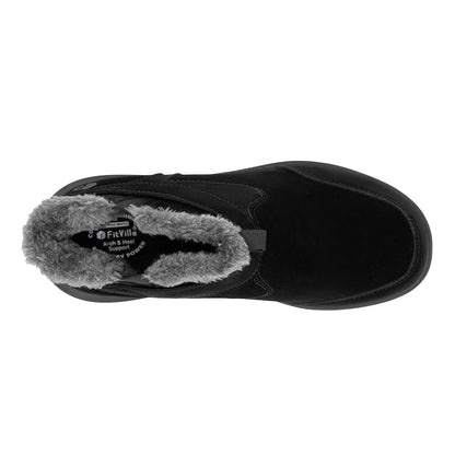 Fitville Men's Boots Winter Wide Version Outdoor Lightweight Snow Boots Men's Waterproof & Non-Slip Thick Warm Thick Fur