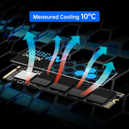 Netac SSD m2 NVMe 2tb 1TB 3500MB/s M.2 SSD PCIe3.0 Disco Rígido Interno de Estado Sólido com Dissipador de Calor Cache para Desktop Laptop