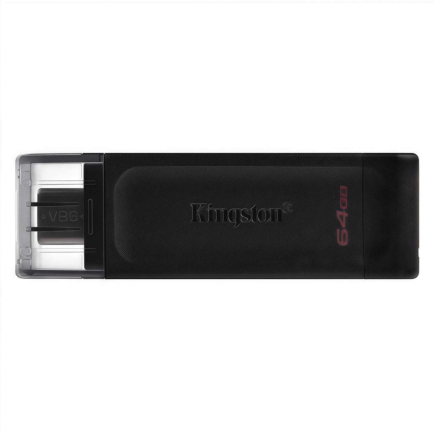 Unidade flash USB 3.2 Gen1 Tipo C de alta capacidade Kingston, preta, compatível com Android, Apple, carro, celulares e PC