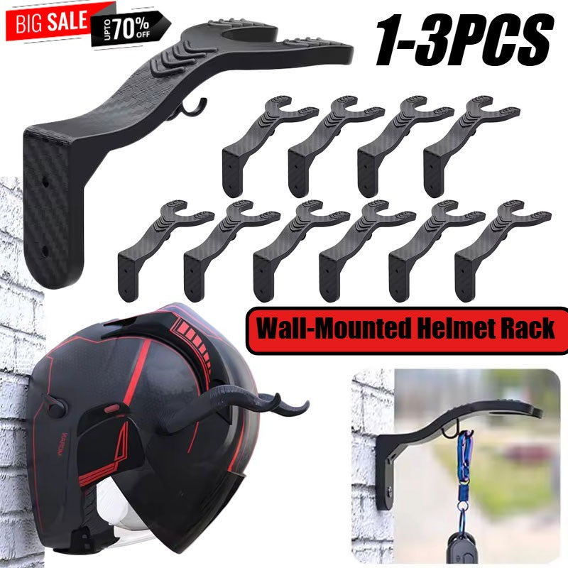 Gancho de Parede para Capacete de Moto, Suporte de Armazenamento Multifuncional, Instalação na Parede, Acessórios de Moto, 1/2/3 Peças