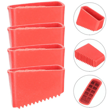 4 Peças de Almofada Antiderrapante para Pés para Escadas de Andaime com Tampa de Borracha, Ferramentas de Construção, Capas para Pernas de Escada, Almofadas para Escadas Retráteis