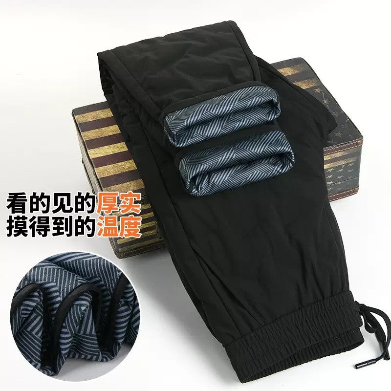 Calças Masculinas de Outono e Inverno, Novas Tendências da Moda, Impermeáveis, Acolchoadas, Quentes, Esportivas Casuais Soltas, Tamanhos Grandes, M-4XL