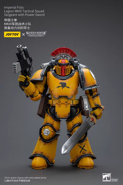 ?JOYTOY?Warhammer 40K Imperial Fists Mkll Legionários Táticos 4 Peças 1/18 Action Figure Brinquedo Colecionável
