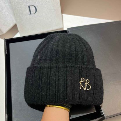 Women Ribbed Stretch Knit Beanie Soft Slouchy Wool Hat Extreme Cold Weather Warm Ear Protection Winter Fashion Cap