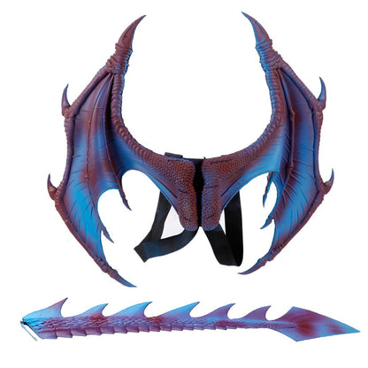 Animal Cospty Dragon Costume Purim Christmas Gift Carnival Party Cosplay Set Wing and Tail faucet Costume
