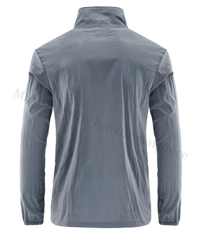 Men's Summer Skin Quick Dry Hiking Jacket Waterproof Sun UV Protection Coats Men Outdoor Sports Fishing Camping Running Jacket