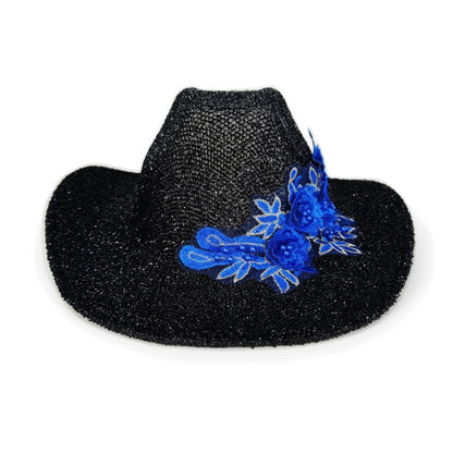 3d Flower Fedora Exquisite Fashion Panama Hat Embroidery Fedora Hat Superior Women'S Wedding Hat For Party Fashion Outfit