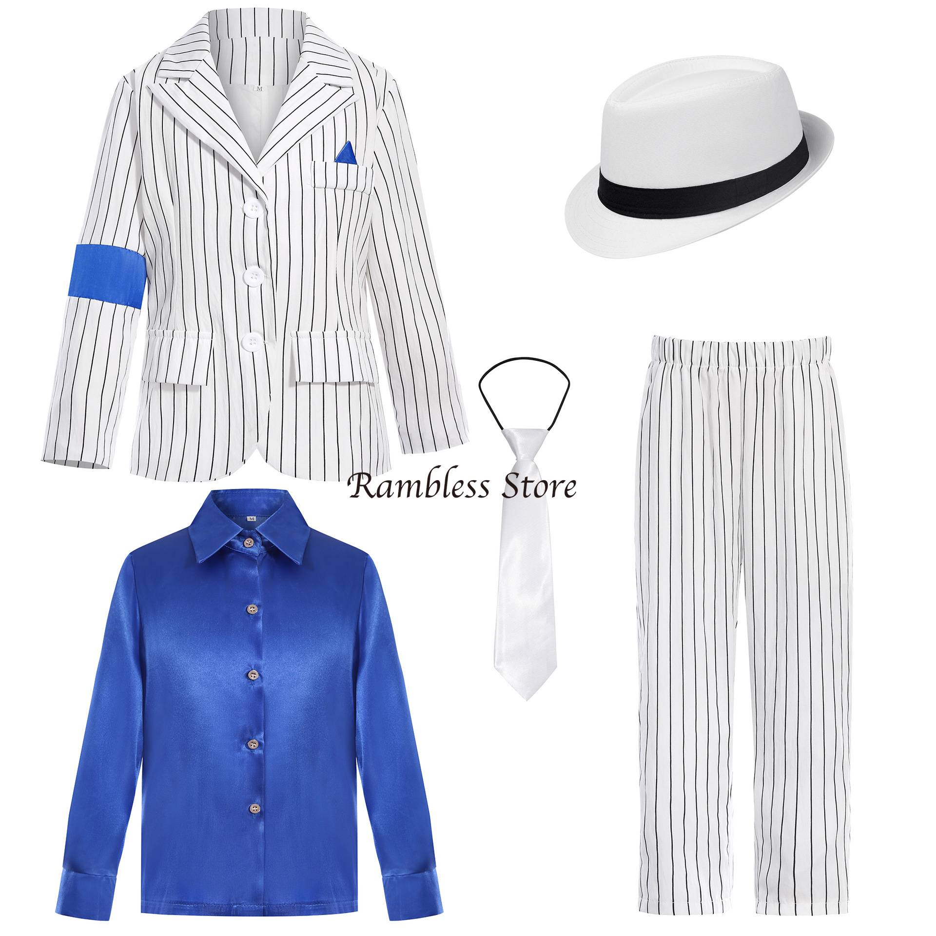 Children Michael Jackson Dancer Cosplay Suits for Kids Stage Performance Smooth Criminal MJ Cos Costumes Sets Kid Halloween