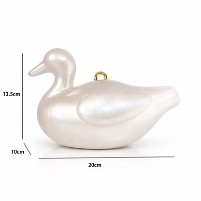 New Creative Design Swan Special-shaped Clutch Bag Women Acrylic Wedding Purse Clutch Fashion Banquet Handbags