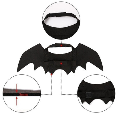 Atacado Fantasia de Cosplay de Gato Fofo Asas de Morcego Cinto de Segurança Role Playing Pet Gato Cachorro Decoração de Festa de Halloween Suprimentos