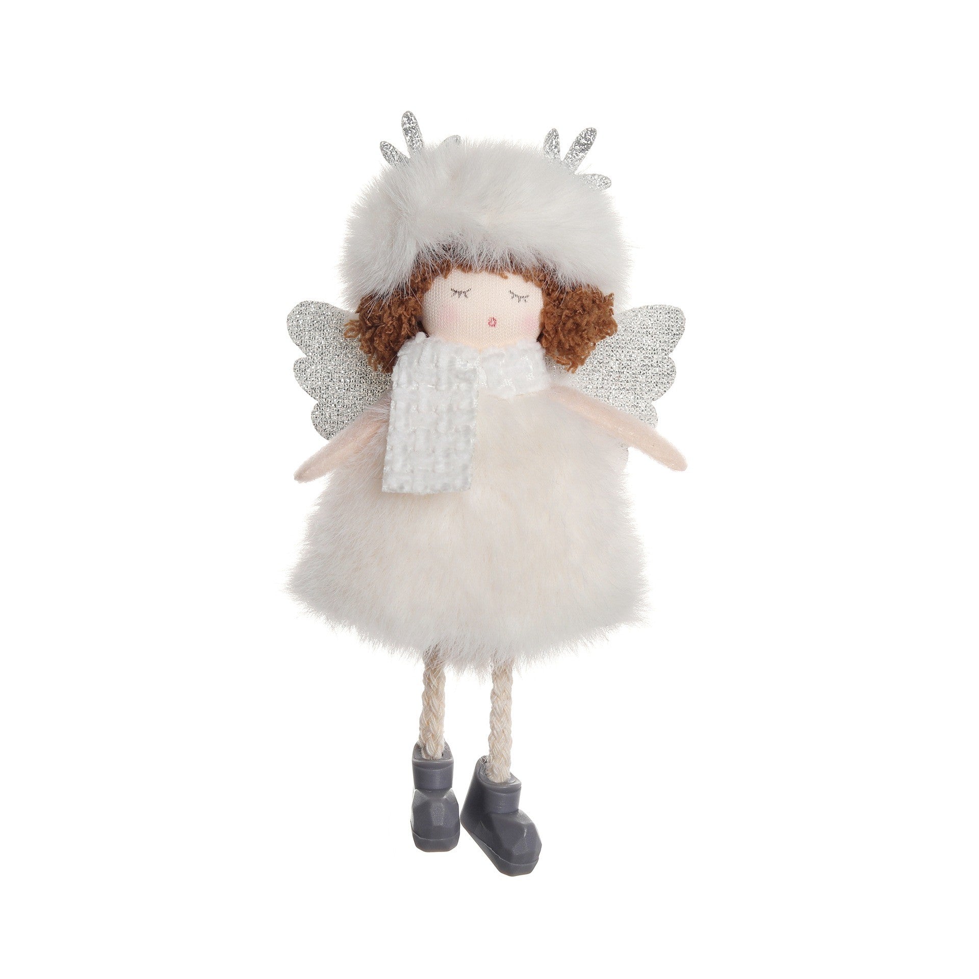 Christmas plush antlers angel girl pendant Christmas tree pendant creative doll pendant gift