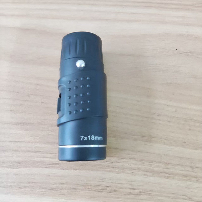 Minimonóculo HD 7X18 Ótica Totalmente Revestida Bak4 Telescópio de Bolso de Longo Alcance para Caça e Camping