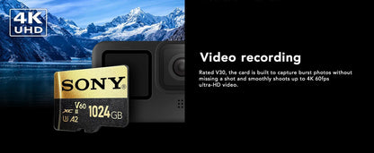 Cartão Micro Memória So/ny SD U3 1TB 512GB 256GB 128GB Cartão SD Cartão Flash SD/TF 64GB U3 Classe 10 Cartões de Memória para Telefone/Computador