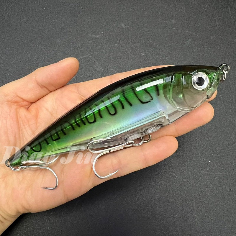 Iscas de Pesca Lápis 130mm 48g para Pesca em Água Salgada, Truta, Pesca Artificial, Twitchbait Rígido, Wobblers Flutuantes 3D para Pesca com Twitch