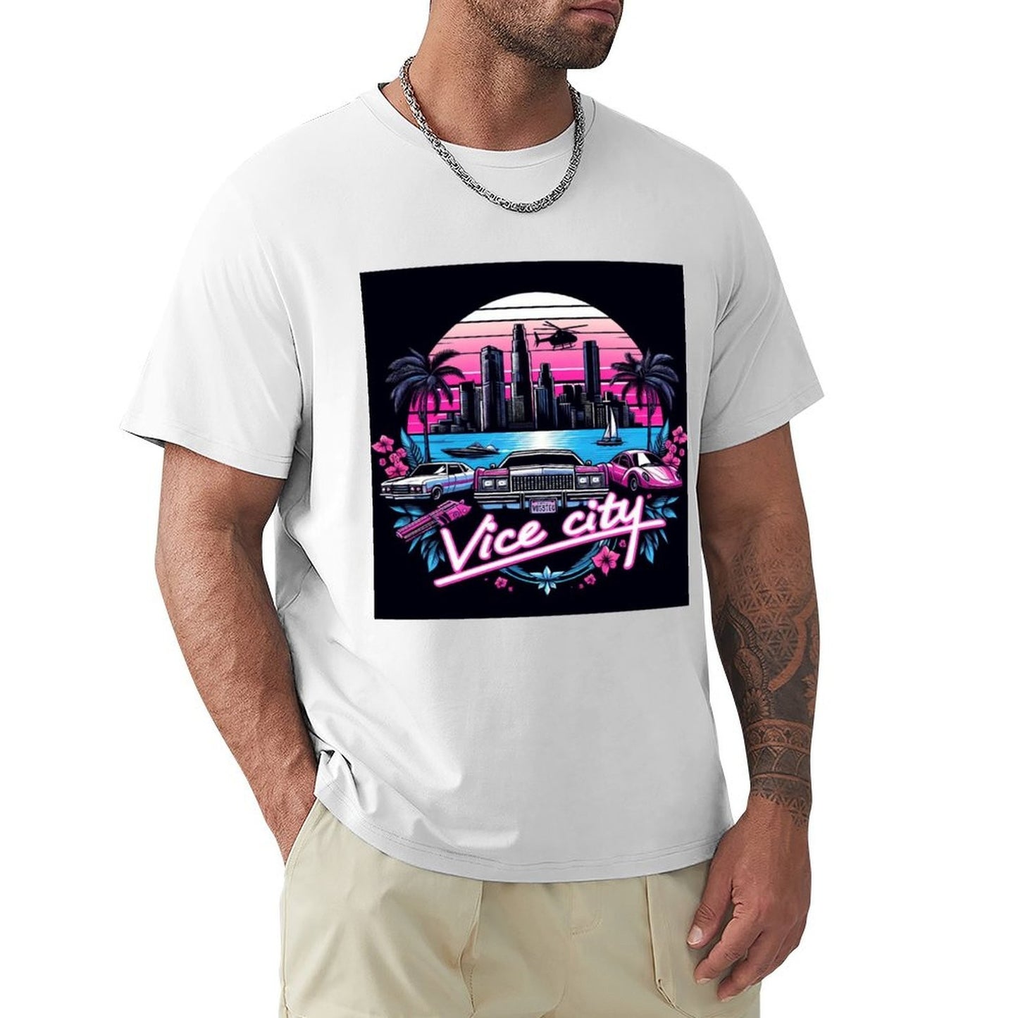 2025 new model Welcome Vice City - Gta 6 GTA VI T-Shirt rapper graphic tees sweat gifts for friend plus size men clothing