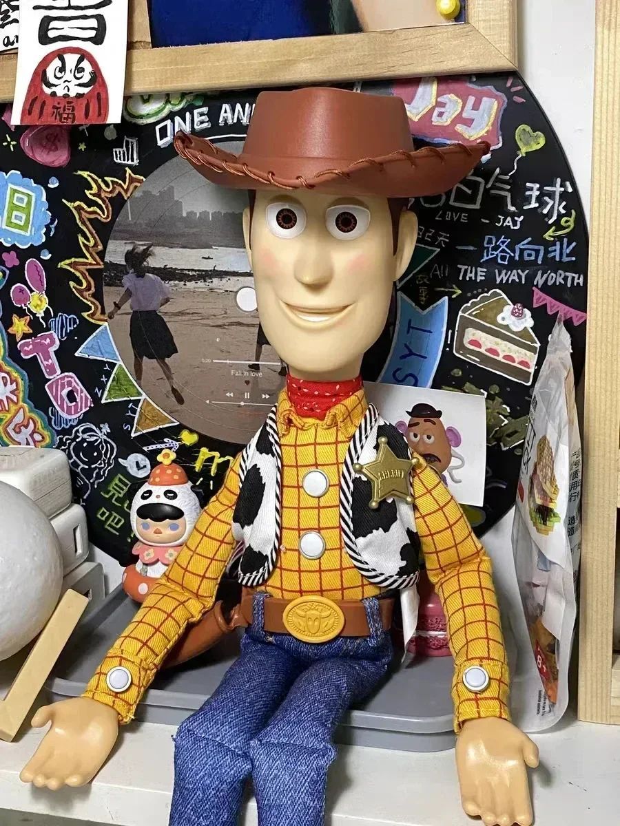 40cm Anime Disney Toy Story 4 Figures Talking Woody Buzz Jessie Rex Action Figurines Decor Model Collection Xmas Gifts