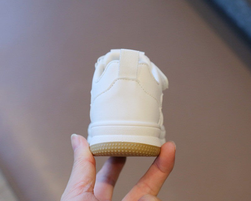 Children's White Shoes Spring and Autumn Kid's Sports Shoe Anti slip Lightweight Boys Board Shoes Soft Sole Baby Casual Shoes