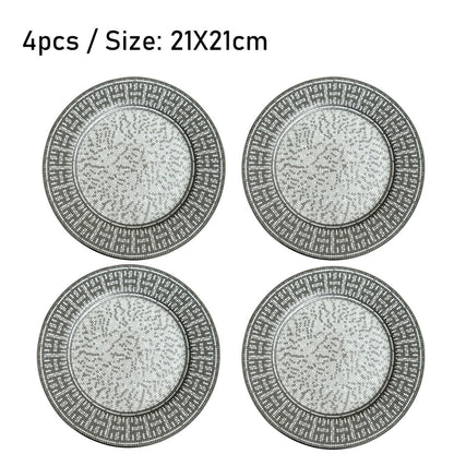Conjunto de Mesa Elegante em Porcelana Fina Europeia Louça Ocidental Prato de Bife Prato Raso Prato de Dim Sum Faca Garfo Doméstico Prato de Bife