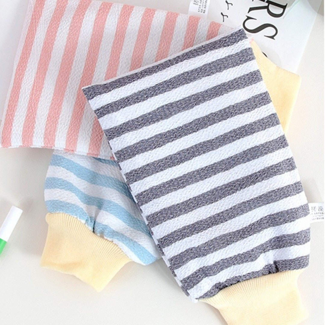 1pc Exfoliating Bath Gloves Body Scrubber Gloves SPA Shower Mitt Rub Body Wash Cleaning Tool Back Massager Towel Bath Supplies