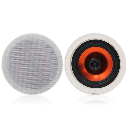 Herdio 2PCS 6.5 polegadas Áudio Doméstico 300W Caixa de Som Bluetooth para Embutir no Teto Sistema de Som Embutido para Cozinha, Quarto e Banheiro