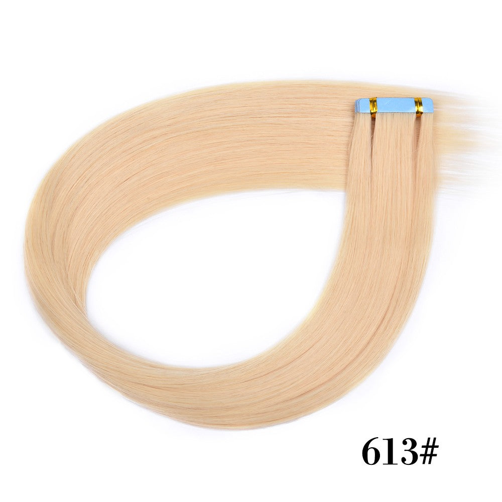 Apliques de Cabelo Sintético Liso com Fita Adesiva 10 Peças Extensão de Cabelo Natural 24 polegadas para Mulheres Invisível Dupla Face Estilo Livre