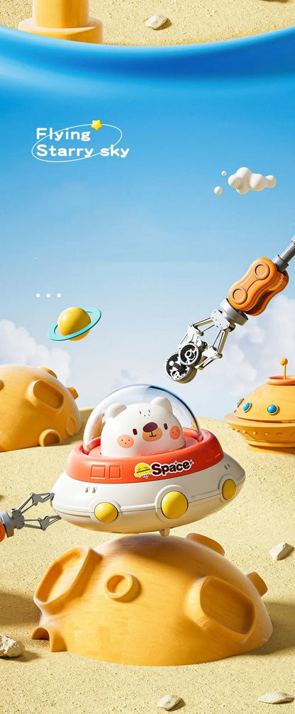 Kids press toy car baby pullback inertia star car baby puzzle boys girls kindergarten gifts