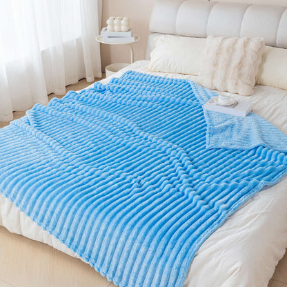 1pc soft and skin friendly warm blanket, suitable for bedrooms, sofa covers, camping and travel, multifunctional blanket