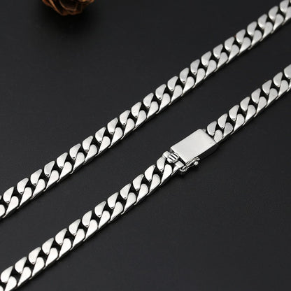 100% S925 Sterling Silver Necklace Bracelet Punk S925 Silver Jewelry Never Fade Carry certificate Men Women Jewelry Gifts