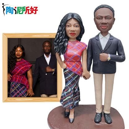 Boneco Bobblehead Personalizado, Corpo Inteiro Personalizável a Partir de Fotos, Boneco Bobblehead Personalizado Presente de Natal para Pais e Família