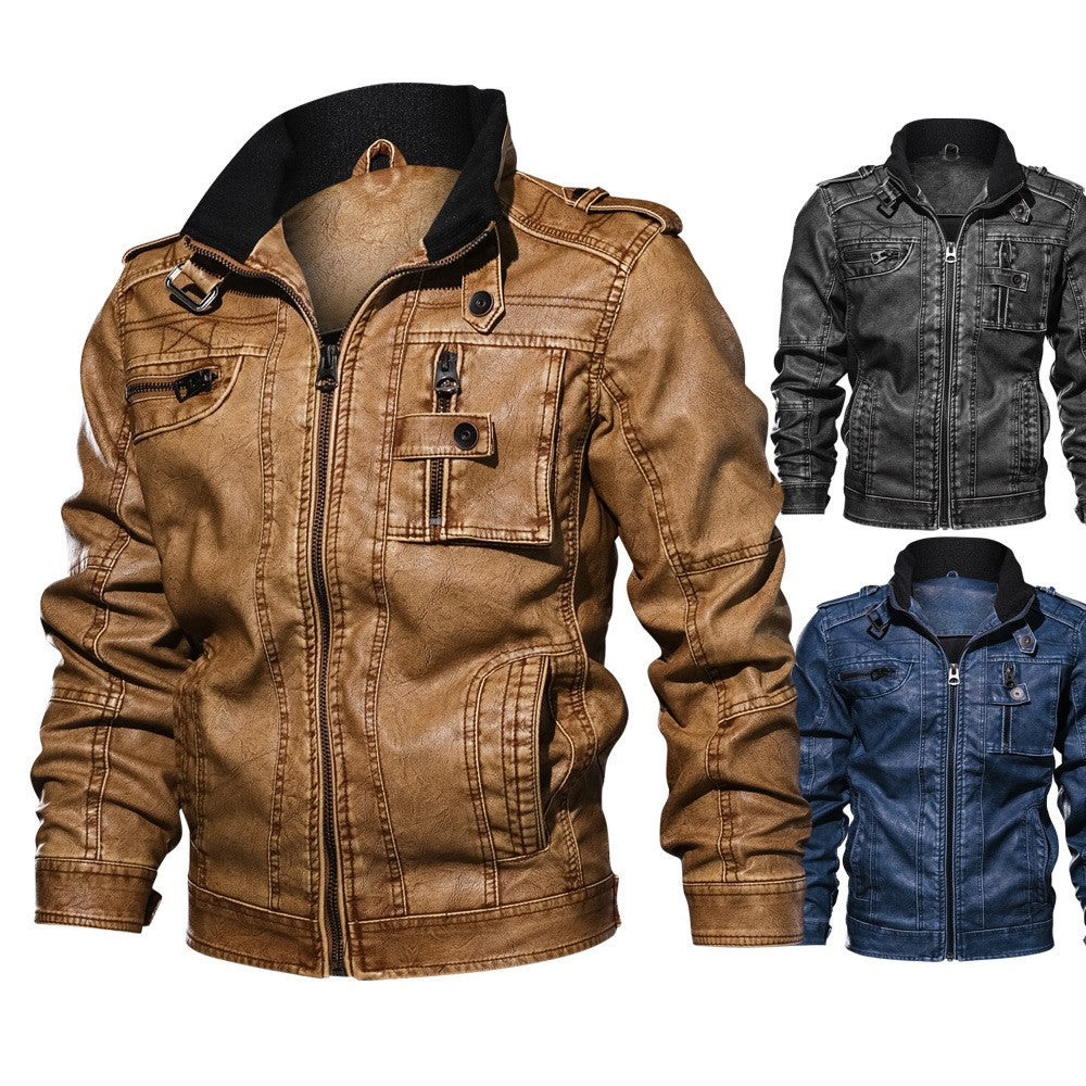 Mens Leather Jackets High Quality Classic Motorcycle Jacket Male Plus faux leather jacket men spring Drop shipping
