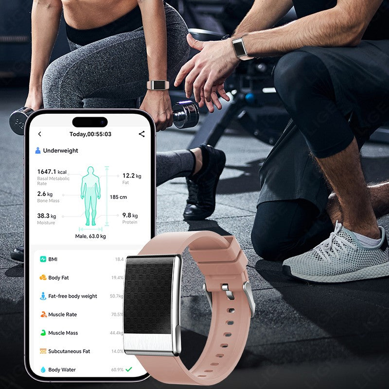 LIGE ECG+PPG Pulseira Inteligente Feminina Lipídios Sanguíneos Ácido Úrico Oxigênio no Sangue VFC Ciclo Menstrual Monitor Cardíaco Esportivo Relógio de Saúde Masculino