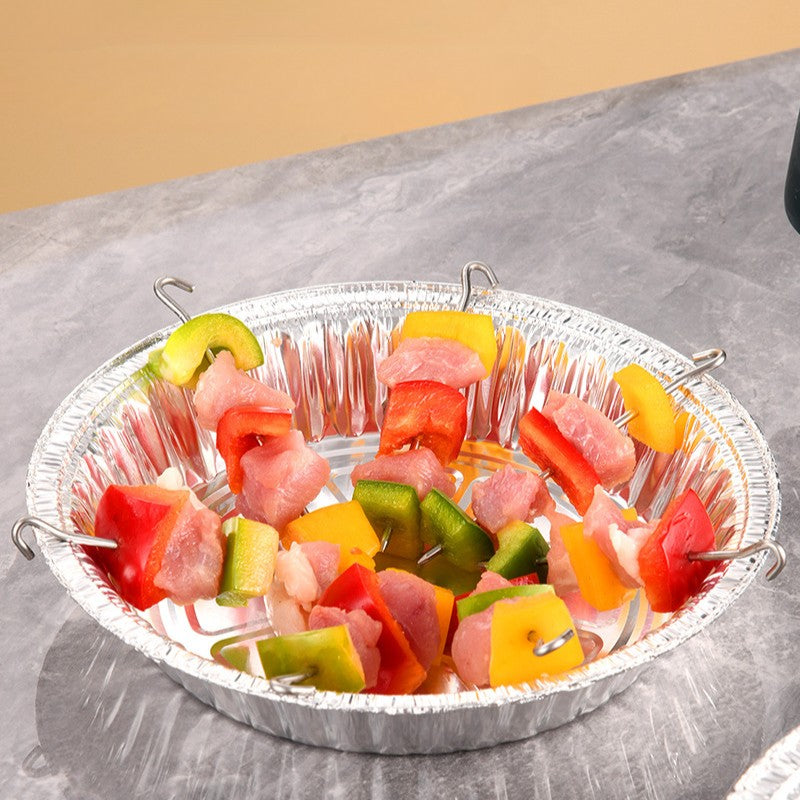 12/24/48 Skewers  Air Fryer Stainless Steel Grill Vertical Skewer Hanging Oven Kebab Rack Kebab Holder Kitchen Gadgets Grill