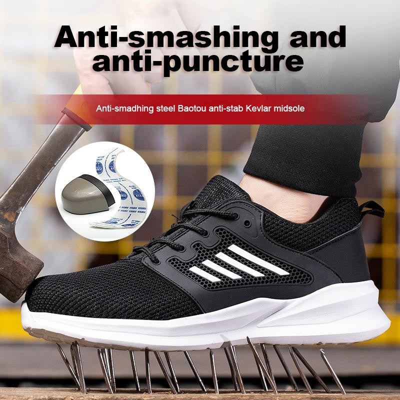 Work Sneakers Steel Toe Shoes Men Safety Shoes Puncture-Proof Work Shoes Boots Fashion Indestructible Footwear Security