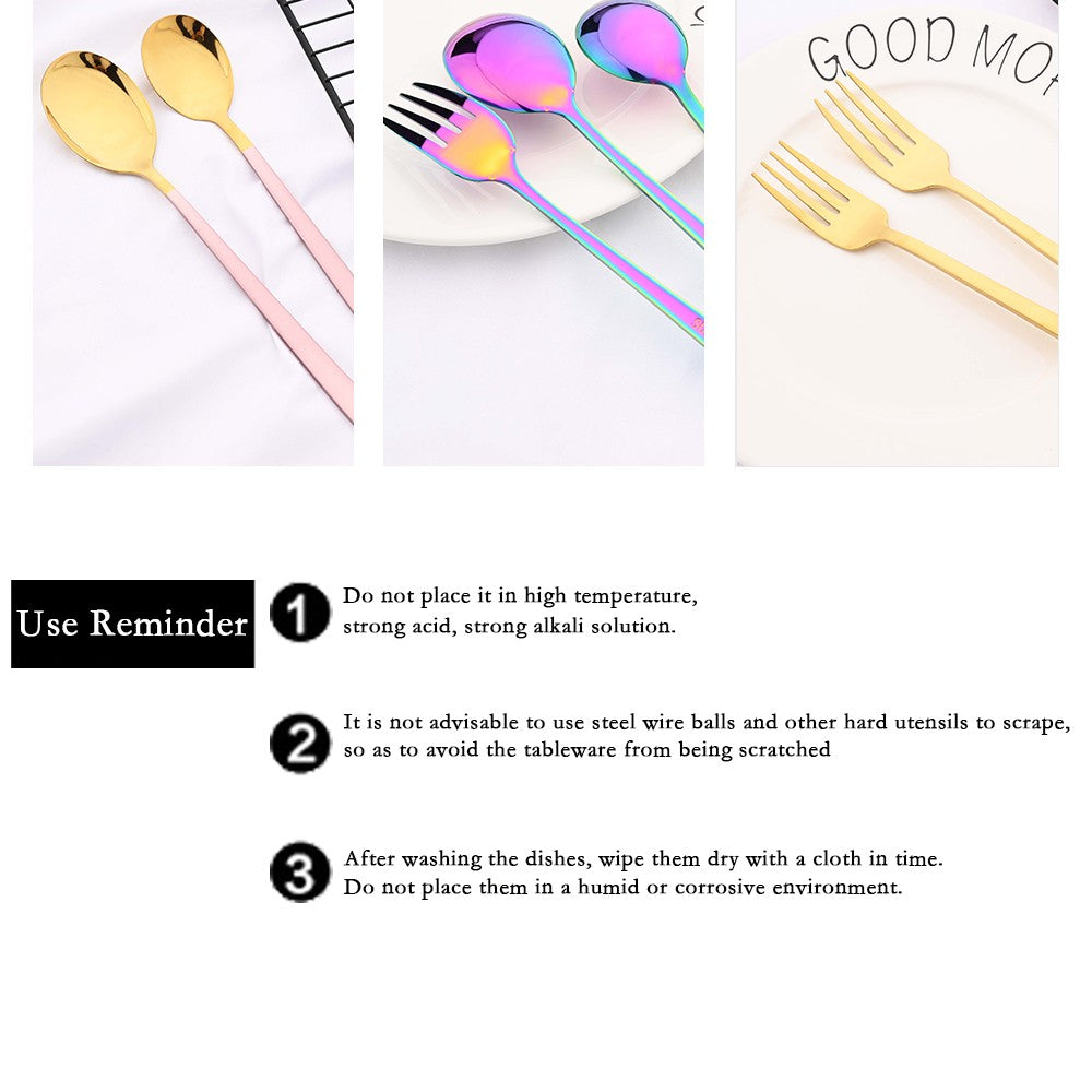 20Pcs Pink Silver Dinnerware Set Knife Dessert Fork Spoon Flatware Cutlery Set 304 Stainless Steel Silverware Tableware Kitchen