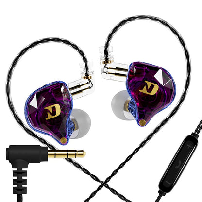 ND NX2 HIFI Earphones Dynamic Stereo Heavy Bass In Ear Monitor Earphone Game Sport Noise Cancelling Headset Detachable Cable