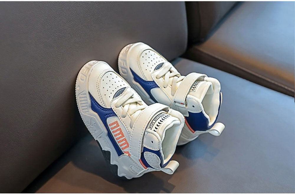 Fashion Sneakers For Kids Trend Fashion Basketball Shoes For Boy Soft-soled Anti-slippery Children's Sport Shoes Tennis Shoes