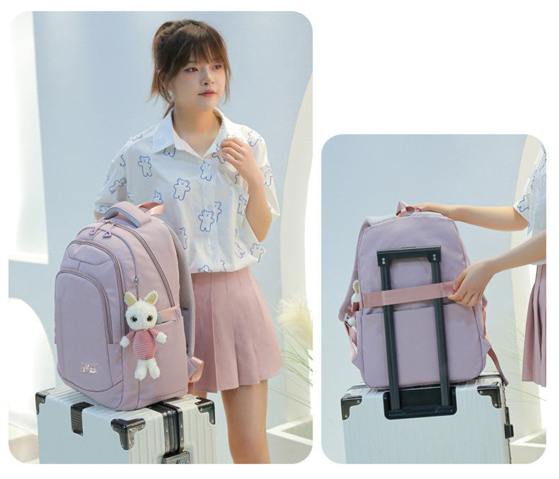 Girl School Bag Backpack Back Pack For Teenager Women Children Female Pink Schoolbag Primary High Bagpack Class Teens Child Kids