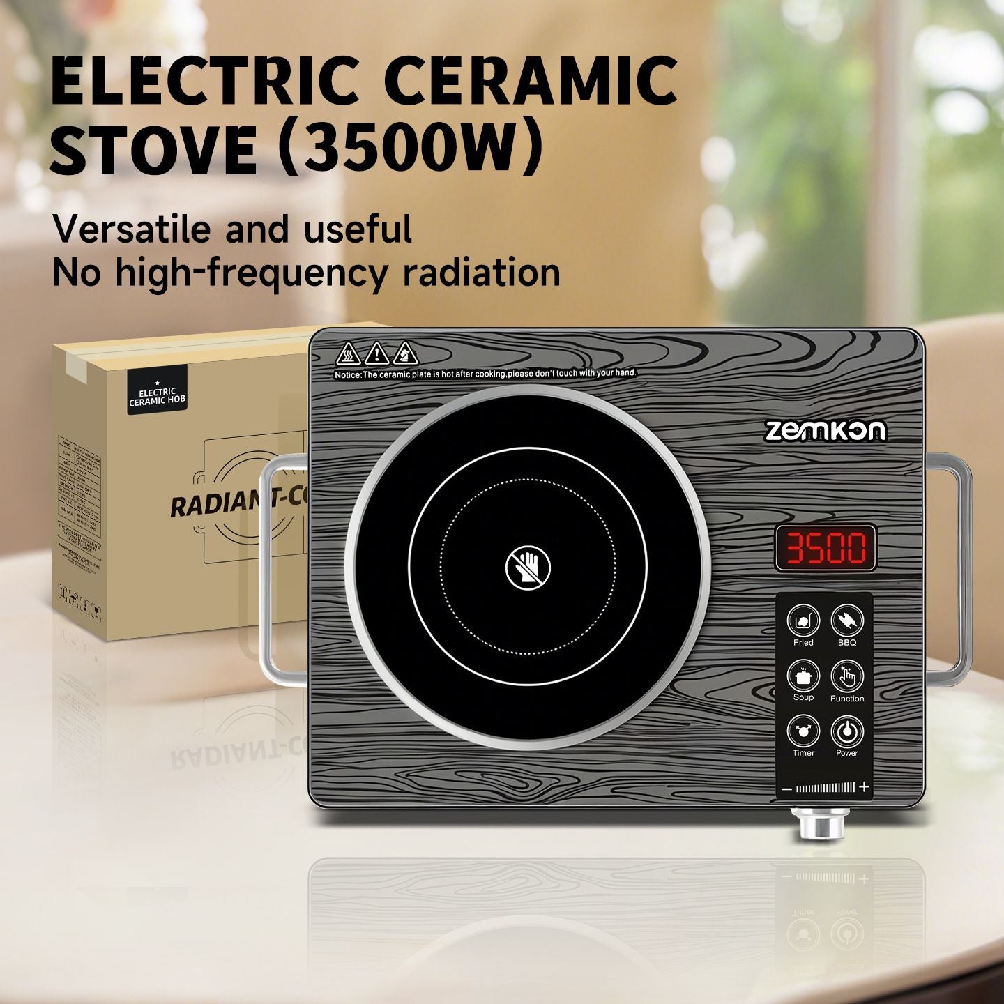3500W High-Power Electric Ceramic Stove Induction Cooker Multifunctional Household Electronic Kitchen Appliance