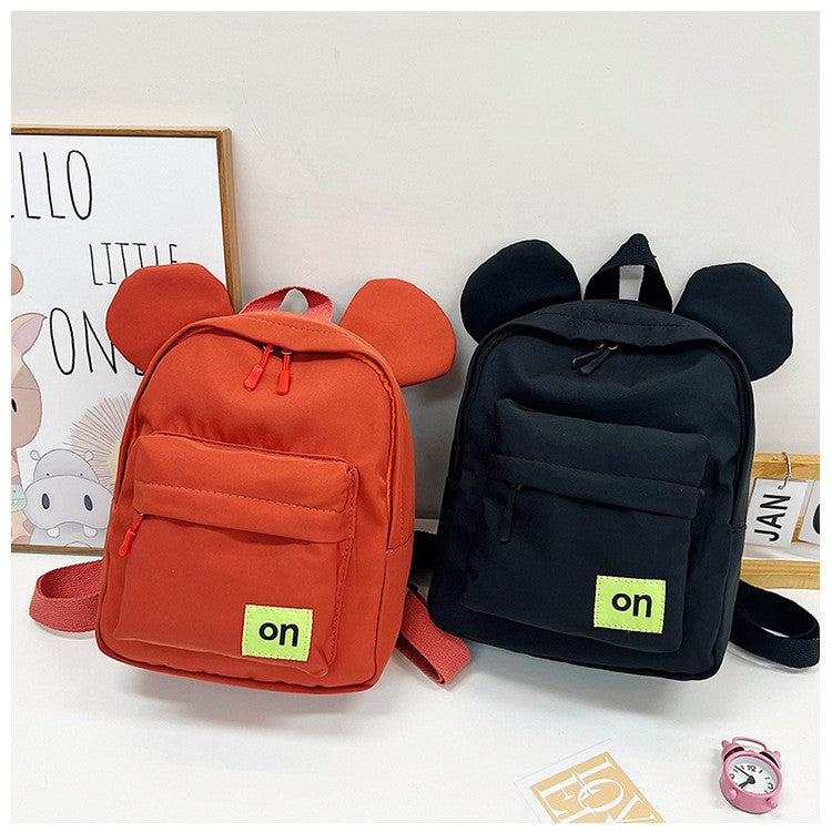 Mochila infantil fofa estilo novo para meninos e meninas estudantes do jardim de infância mochila escolar casual de cor sólida