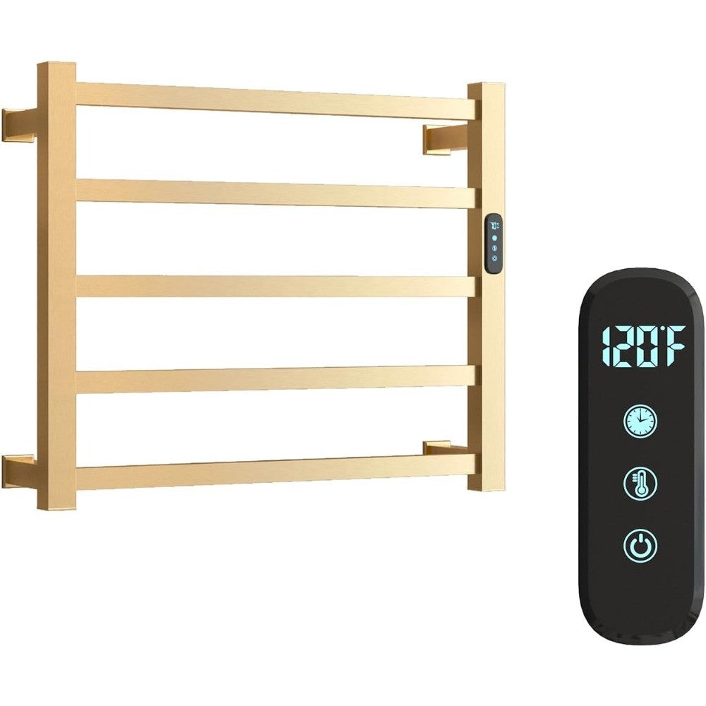 5 Bars Luxury Heated Towel Rack Wall Mounted Towel Warmers, Towel Warmer Rack for Bathroom with Timer & Temperature Multi-Level