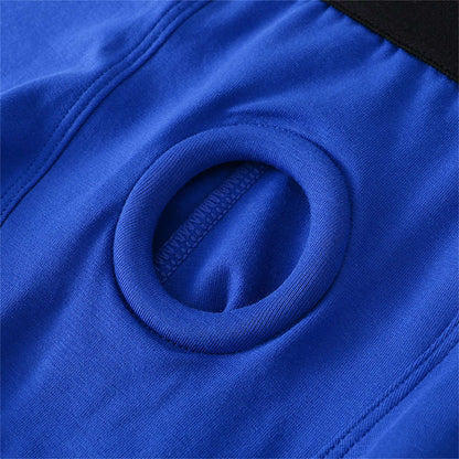 CLEVER-MENMODE Men Underpants Penis Open Pouch Hole Boxer Shorts Cockring Panties Cotton Underwear Boxershorts hombre