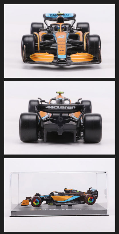 Burago 1:43 2022 McLaren MCL36 F1 Carro de Corrida N.º 3 N.º 4 Modelo de Carro em Liga