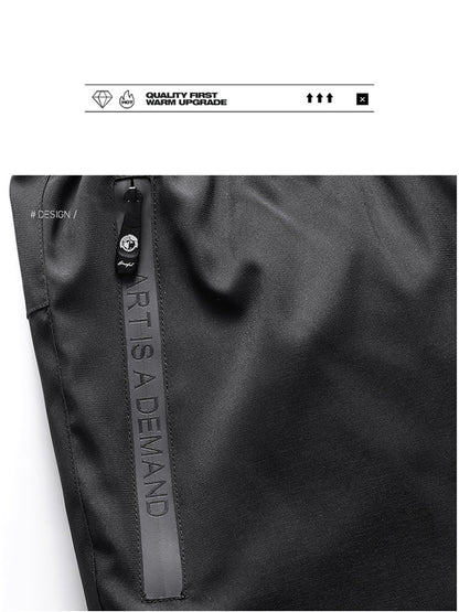Autumn And Winter New Men's Solid Color Drawstring Pants Outdoor Fitness Jogging Pants Thickened Big Yards Down Pants