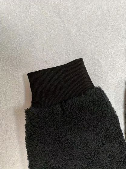 2024 Winter Warm Women Jackets Plush Casual Loose Fleece Plaid Y2K Hooded Zipper Fashion Cashmere Warm Solid Color Ladies Coats