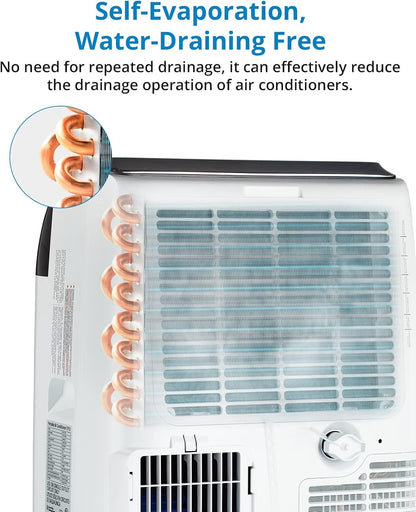 Ar-condicionado portátil 14000 BTU, unidade de AC de chão 3 em 1 com ventilador, desumidificador, controle remoto, modo de hibernação