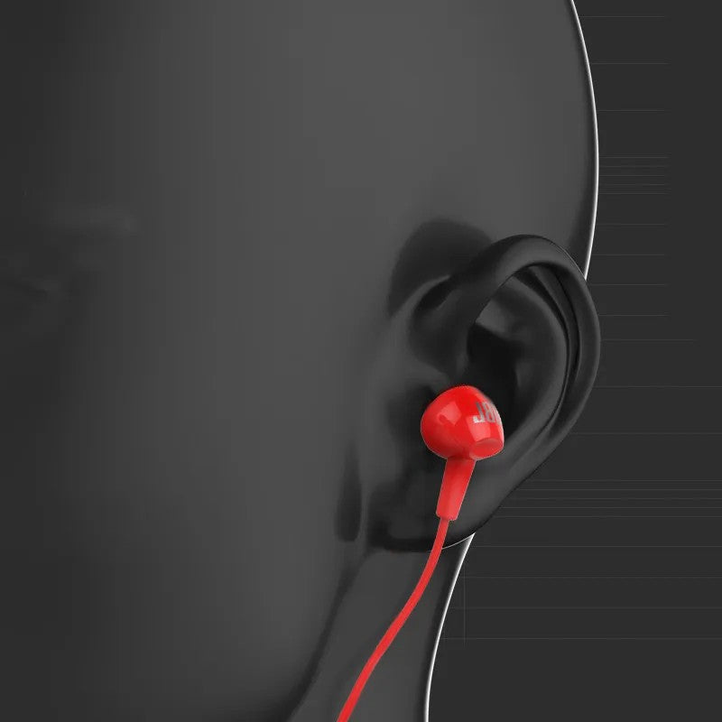 Fone de Ouvido Intra-auricular Estéreo JBL C100SI com Fio para Aulas Online, Reuniões, Jogos, Uso em Notebook, com Microfone para Chamadas, Arejado