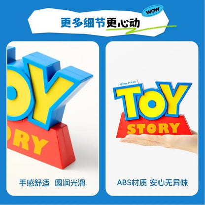 Anime Toy Story Toy Story 3D Logo Luminária Noturna LED Enfeites Luminosos Decoração de Mesa Modelo de Figura Desenho Animado Presente de Aniversário para Festa